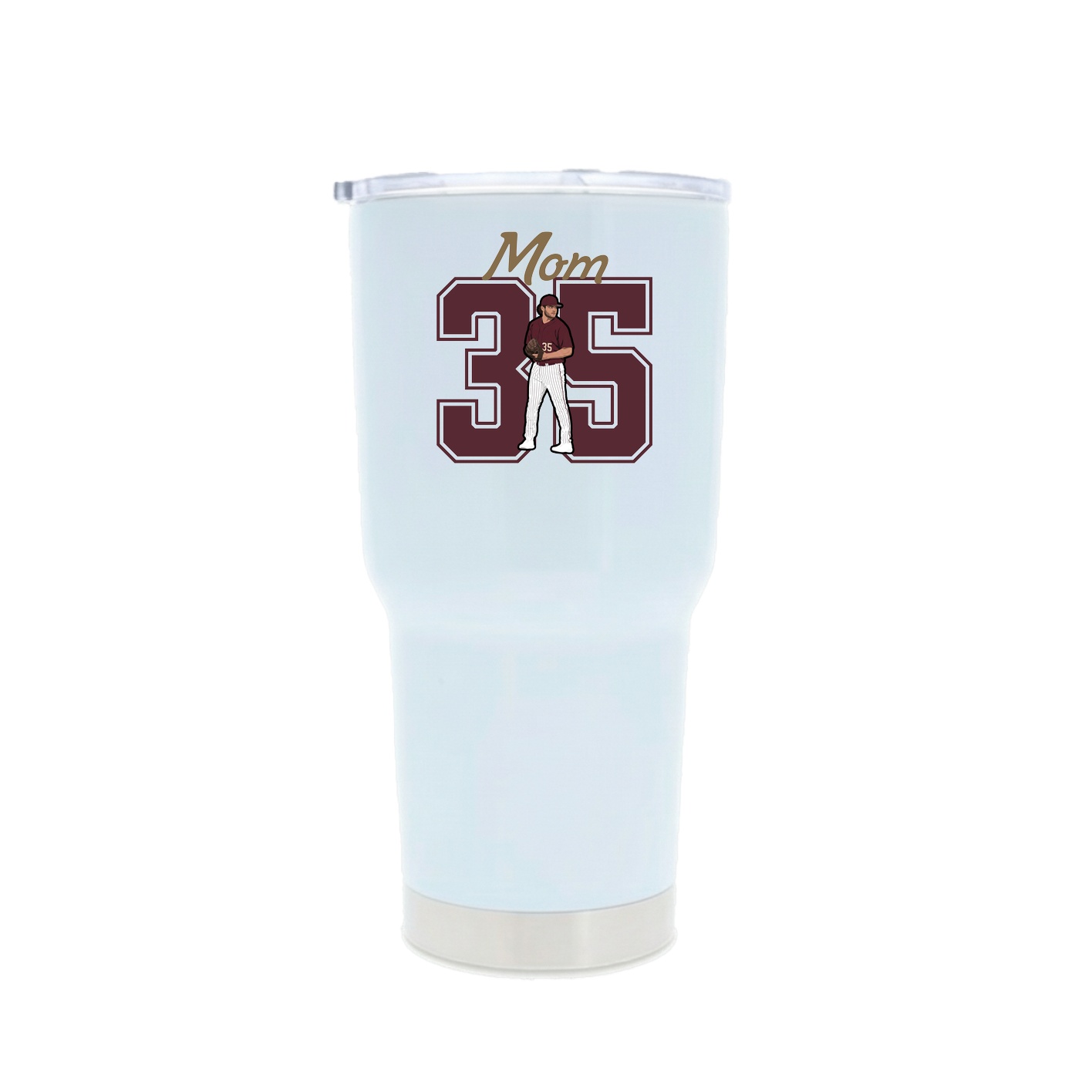 30oz Stainless Steel Tumbler — Mothers Day Shirsey in White