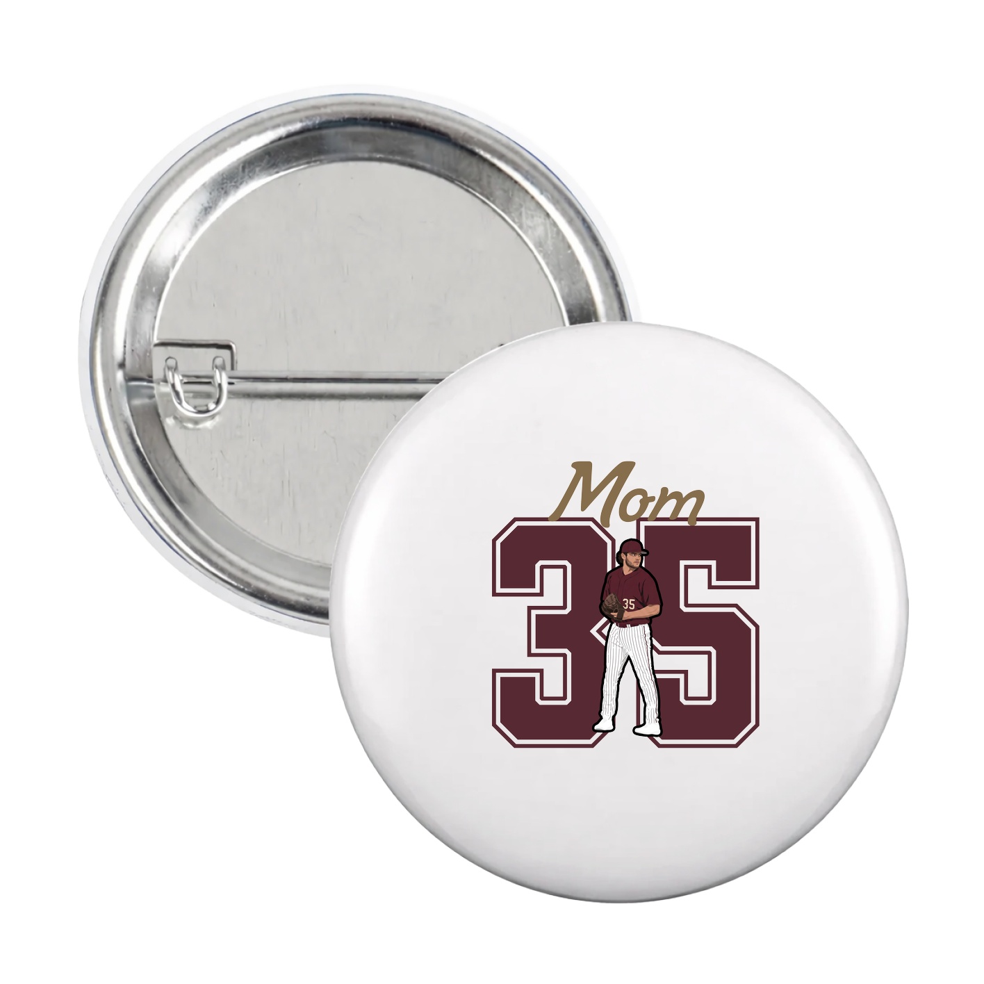 Game Day Button — Mothers Day Shirsey in White
