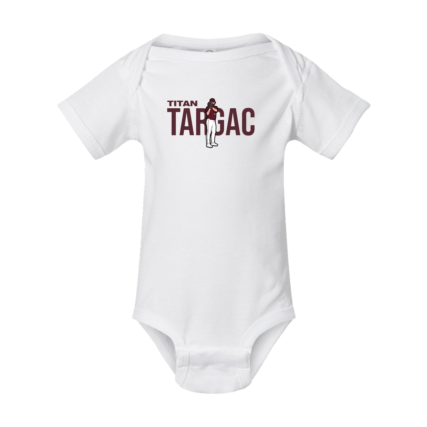 Baby Onesie — Player Name in White