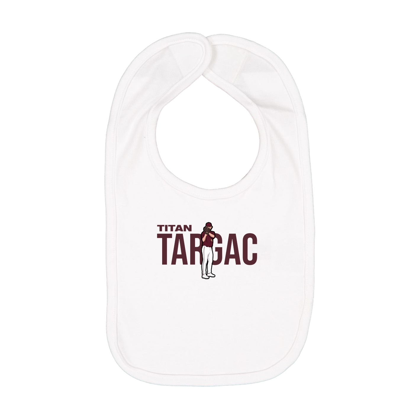 Infant Bib — Player Name in White