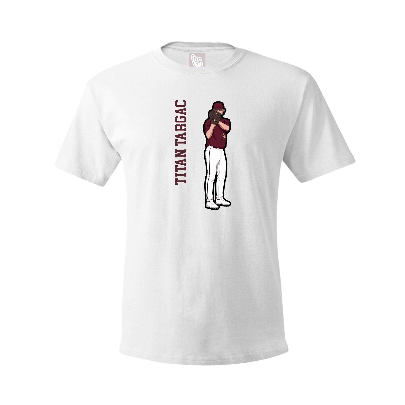 Tee — Name Vertical in White
