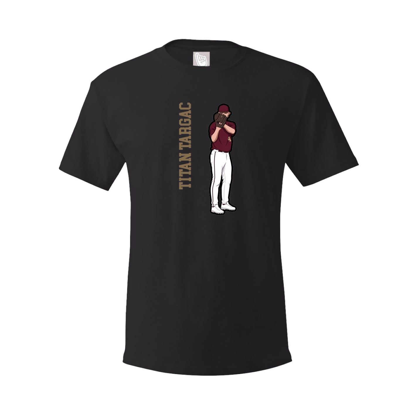 Youth Tee — Name Vertical in Black