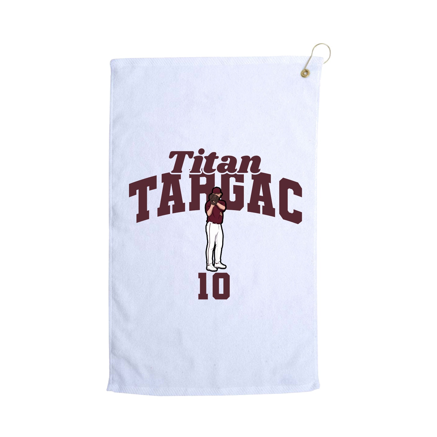 Golf Towel — Signature Arch in White