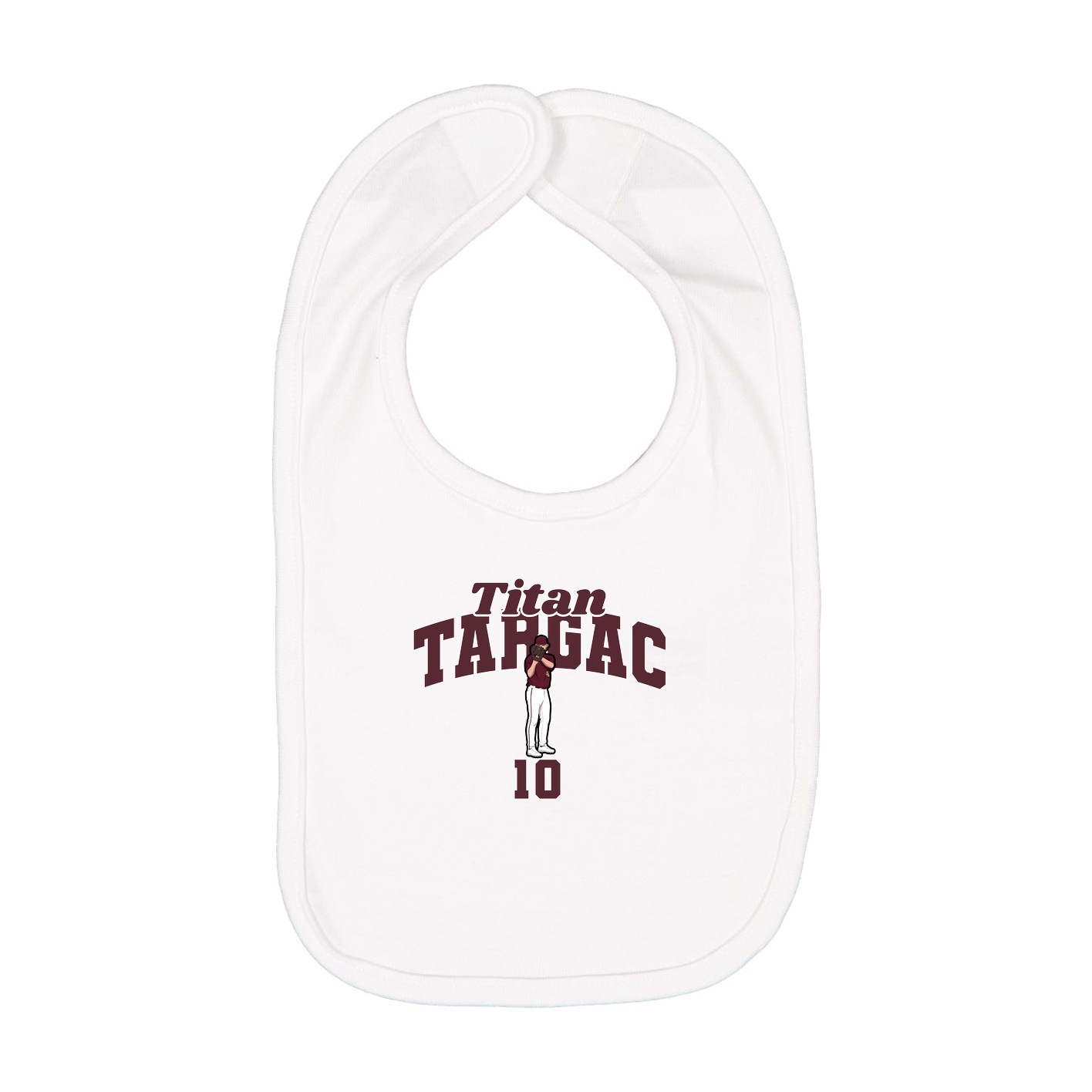 Infant Bib — Signature Arch in White