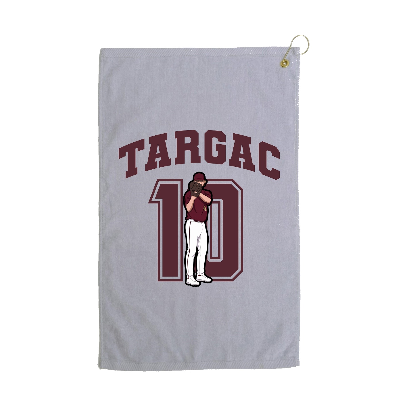 Golf Towel — Number in Grey