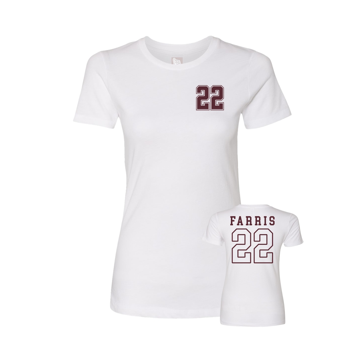 Womens Tee — Chest Back in White