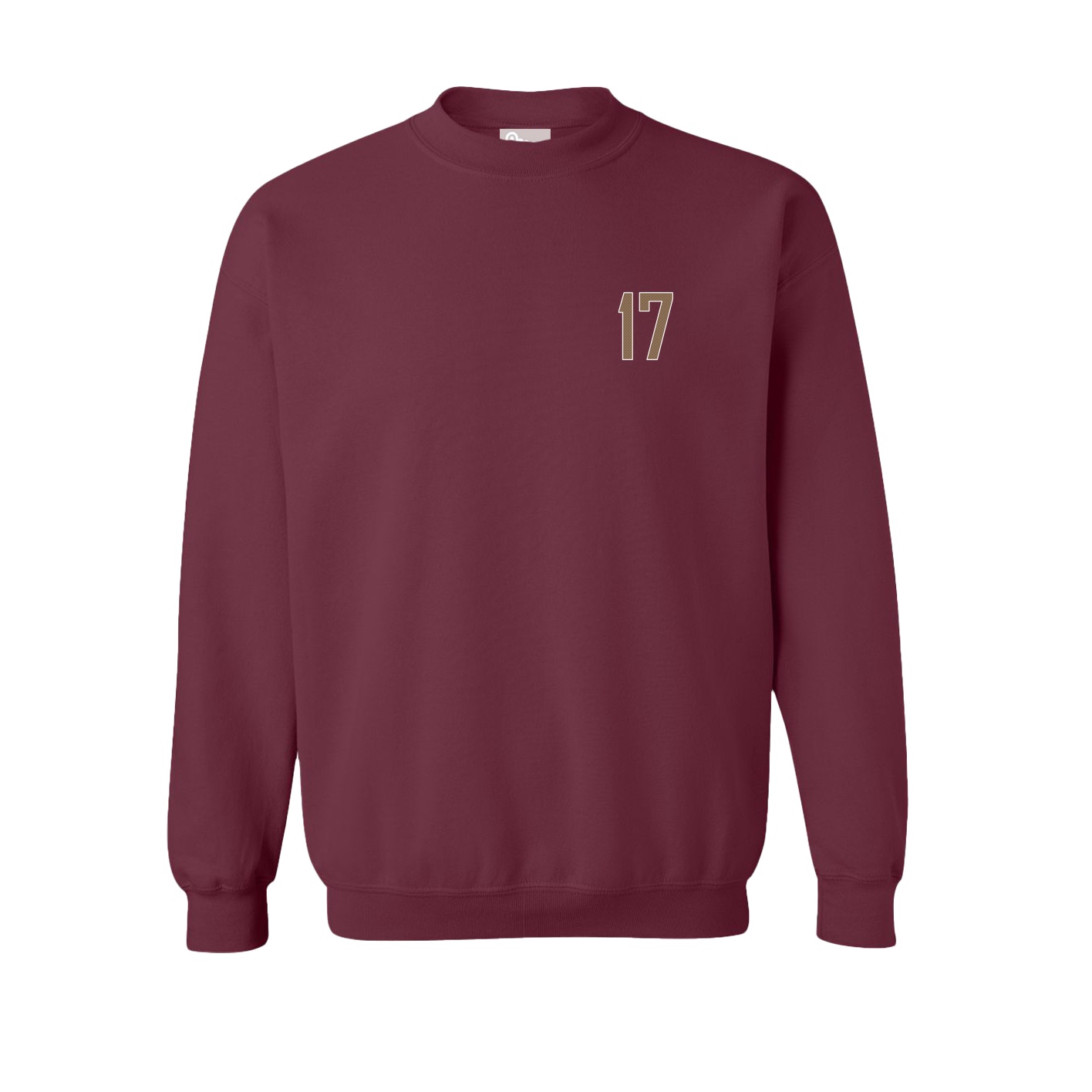 Fleece Crew — Front Shirsy in Maroon