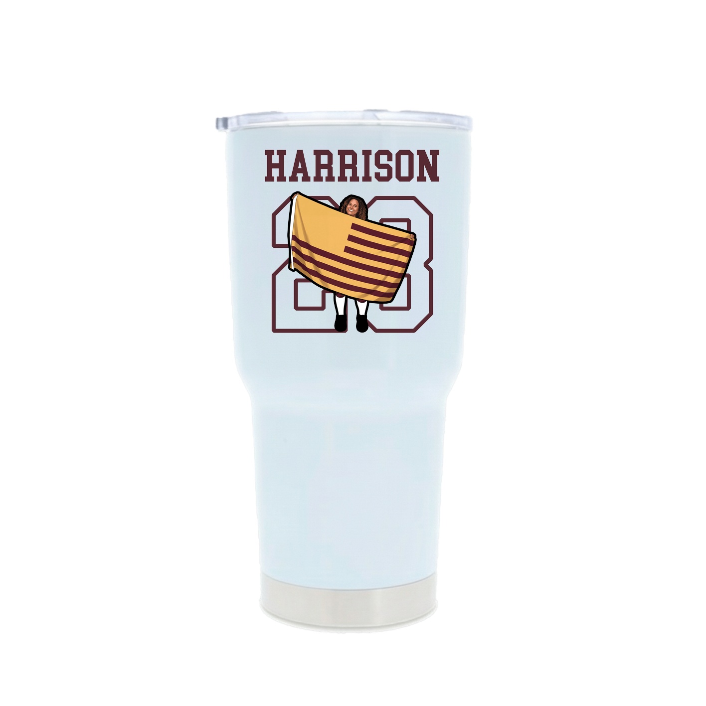30oz Stainless Steel Tumbler — Shirsey in White