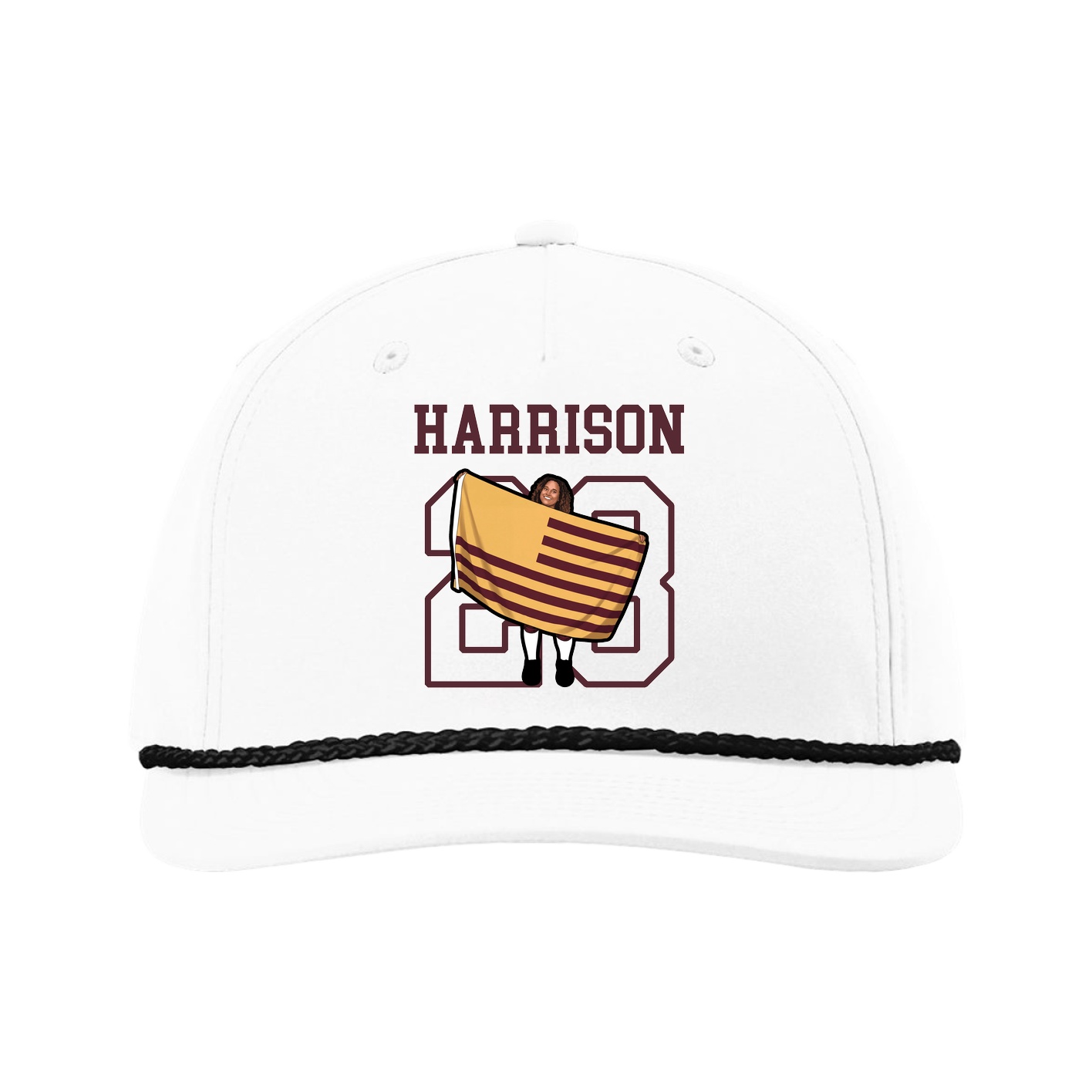 Five-Panel Classic Rope Cap — Shirsey in White