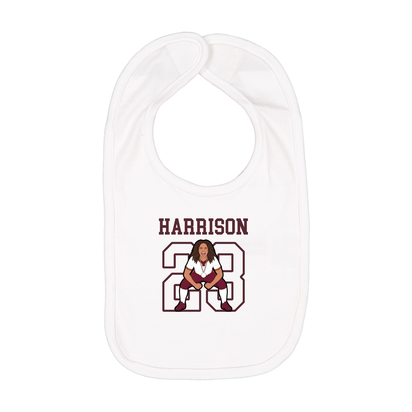 Infant Bib — Shirsey in White