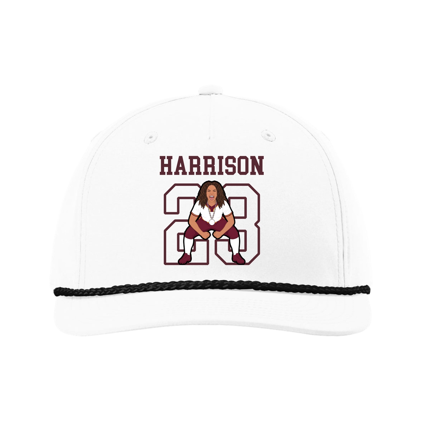 Five-Panel Classic Rope Cap — Shirsey in White