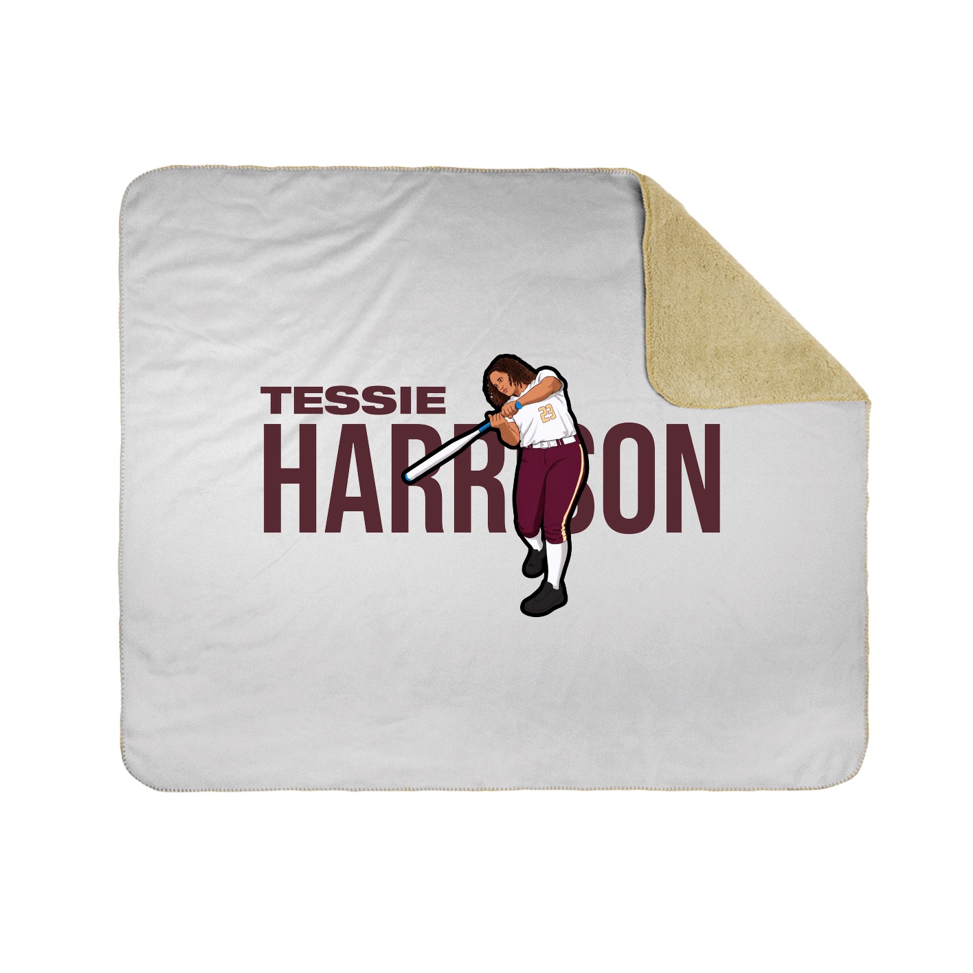 Throw Blanket — Player Name in White