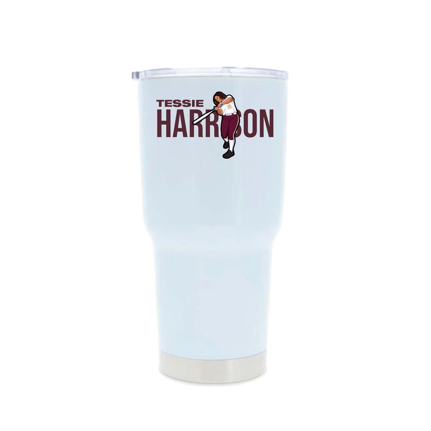 30oz Stainless Steel Tumbler — Player Name in White