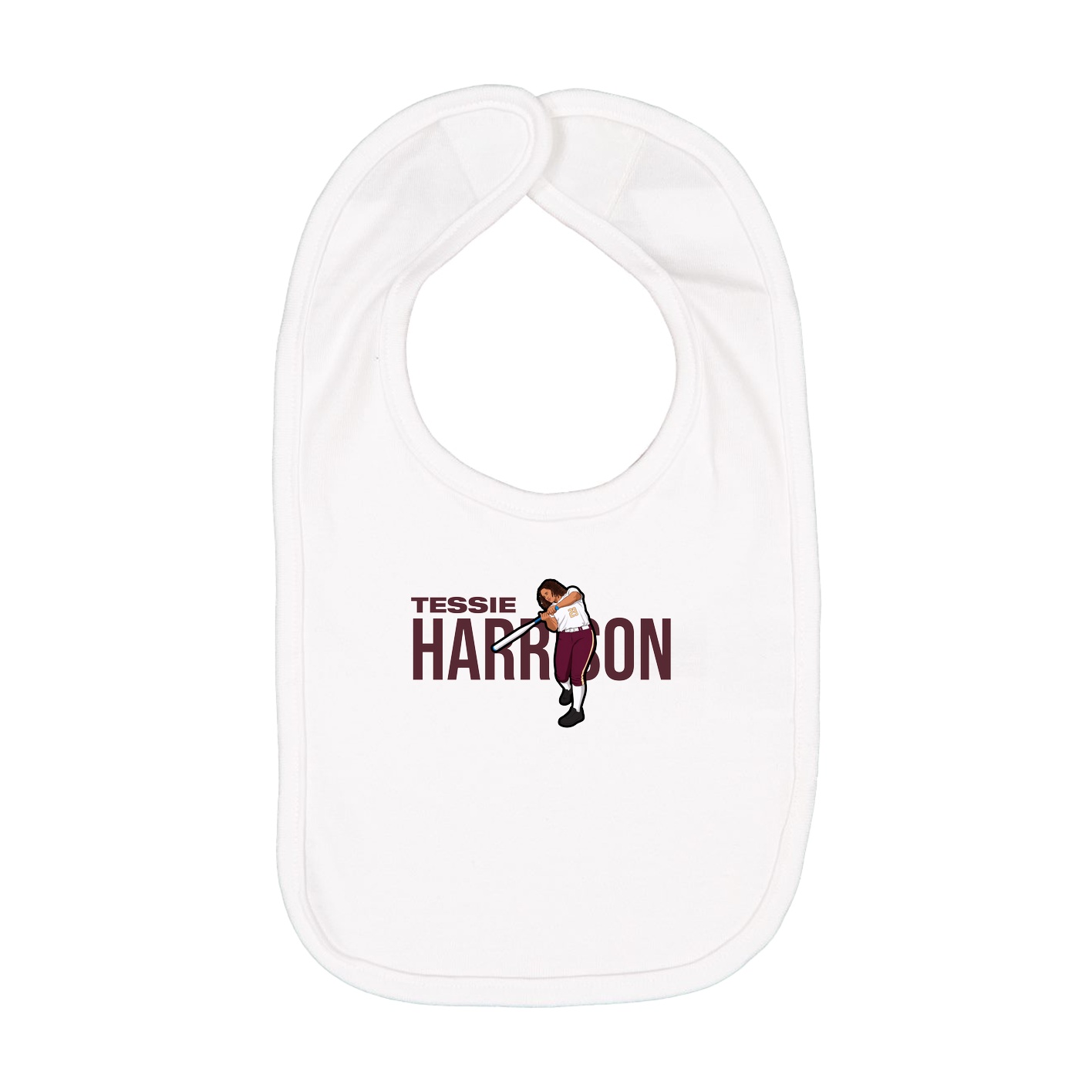 Infant Bib — Player Name in White