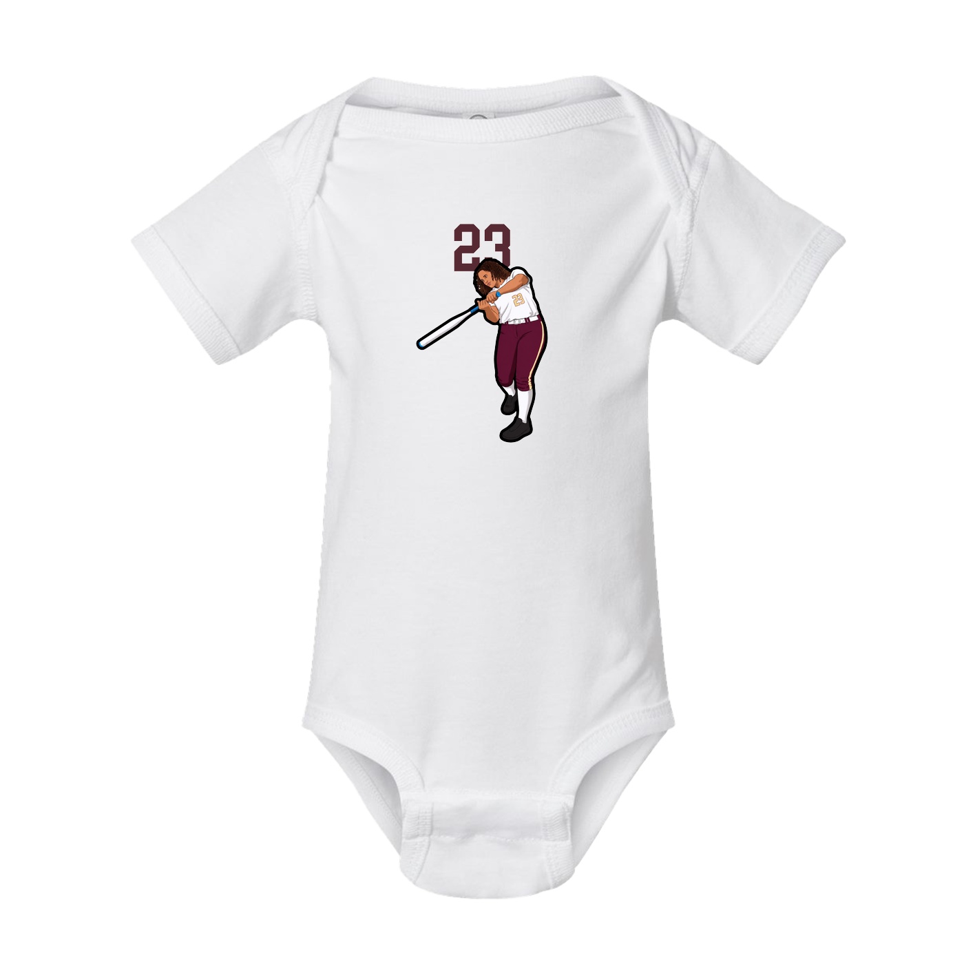 Baby Onesie — Number Top in White