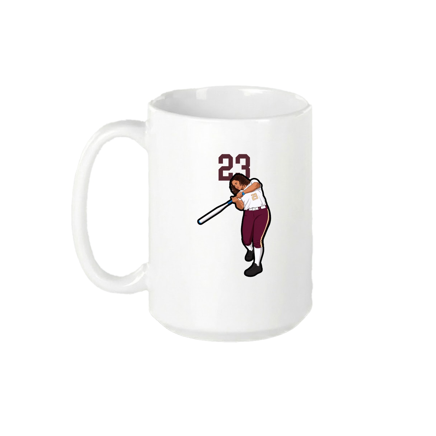 15oz Coffee Mug — Number Top in White
