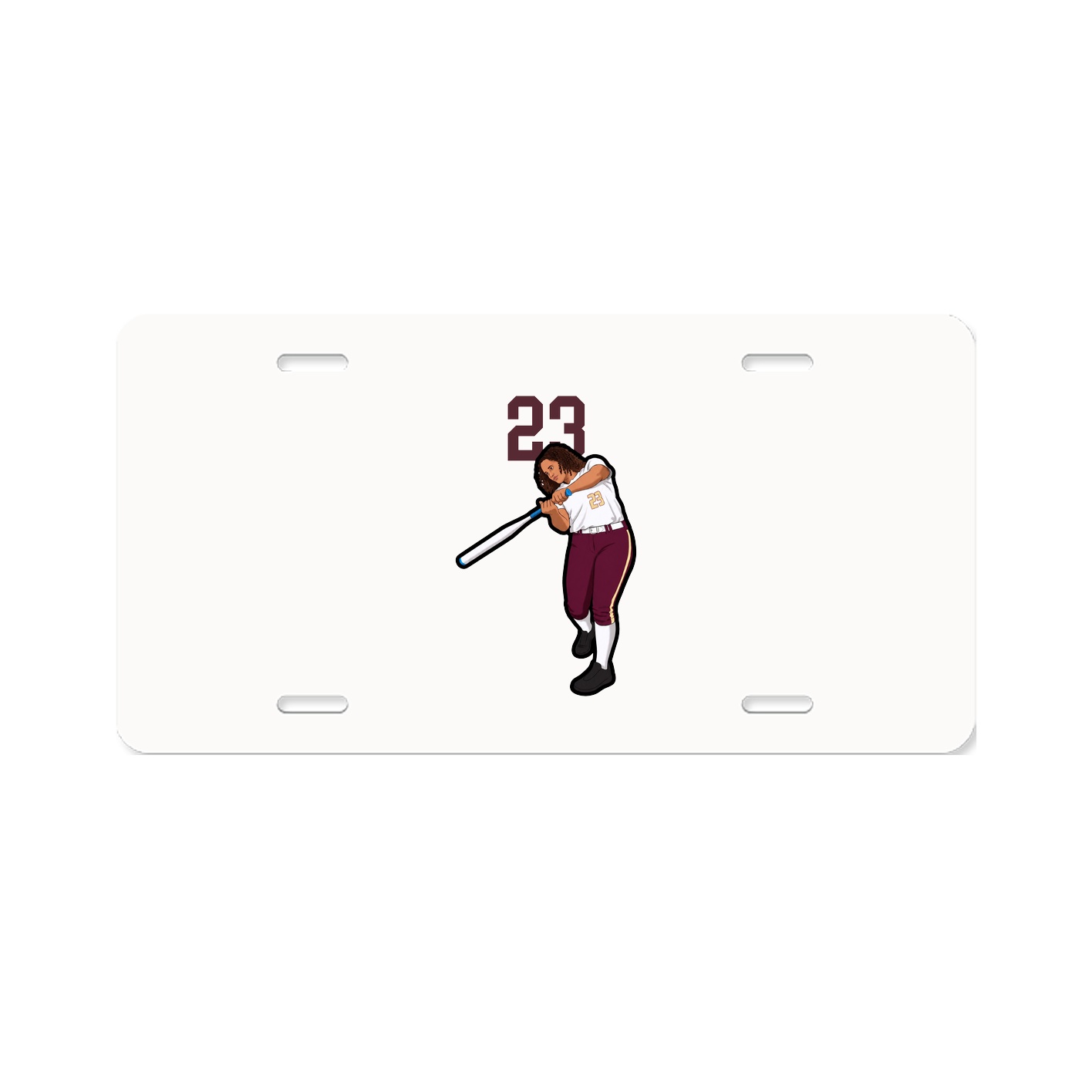 License Plate — Number Top in Classic