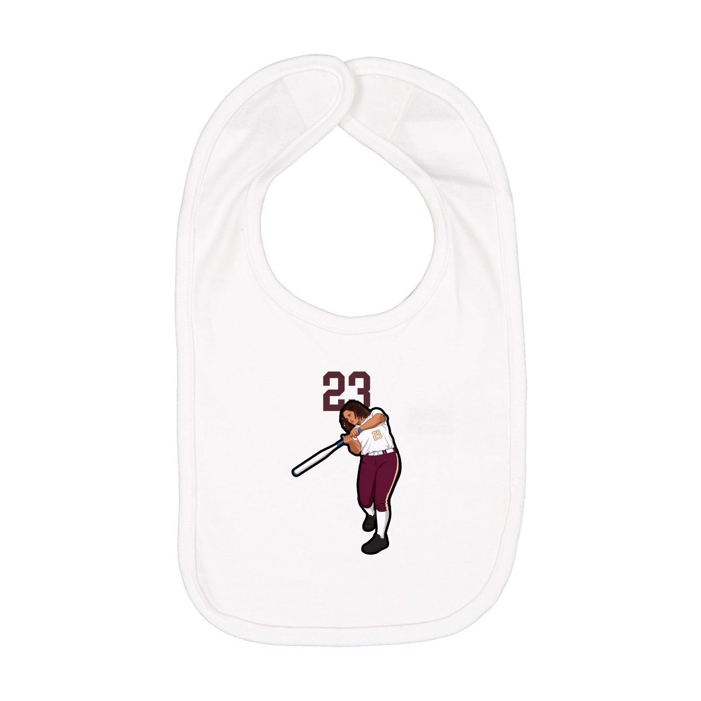 Infant Bib — Number Top in White