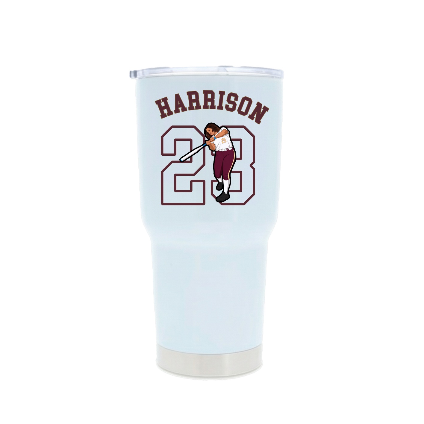 30oz Stainless Steel Tumbler — Shirsey Arch in White