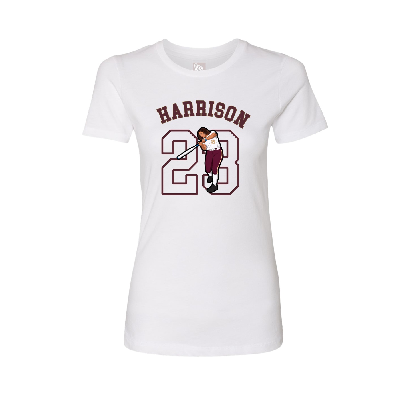 Fitted Women's Tee — Shirsey Arch in White