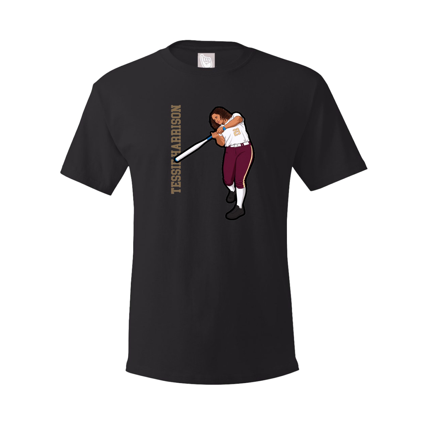 Tee — Name Vertical in Black
