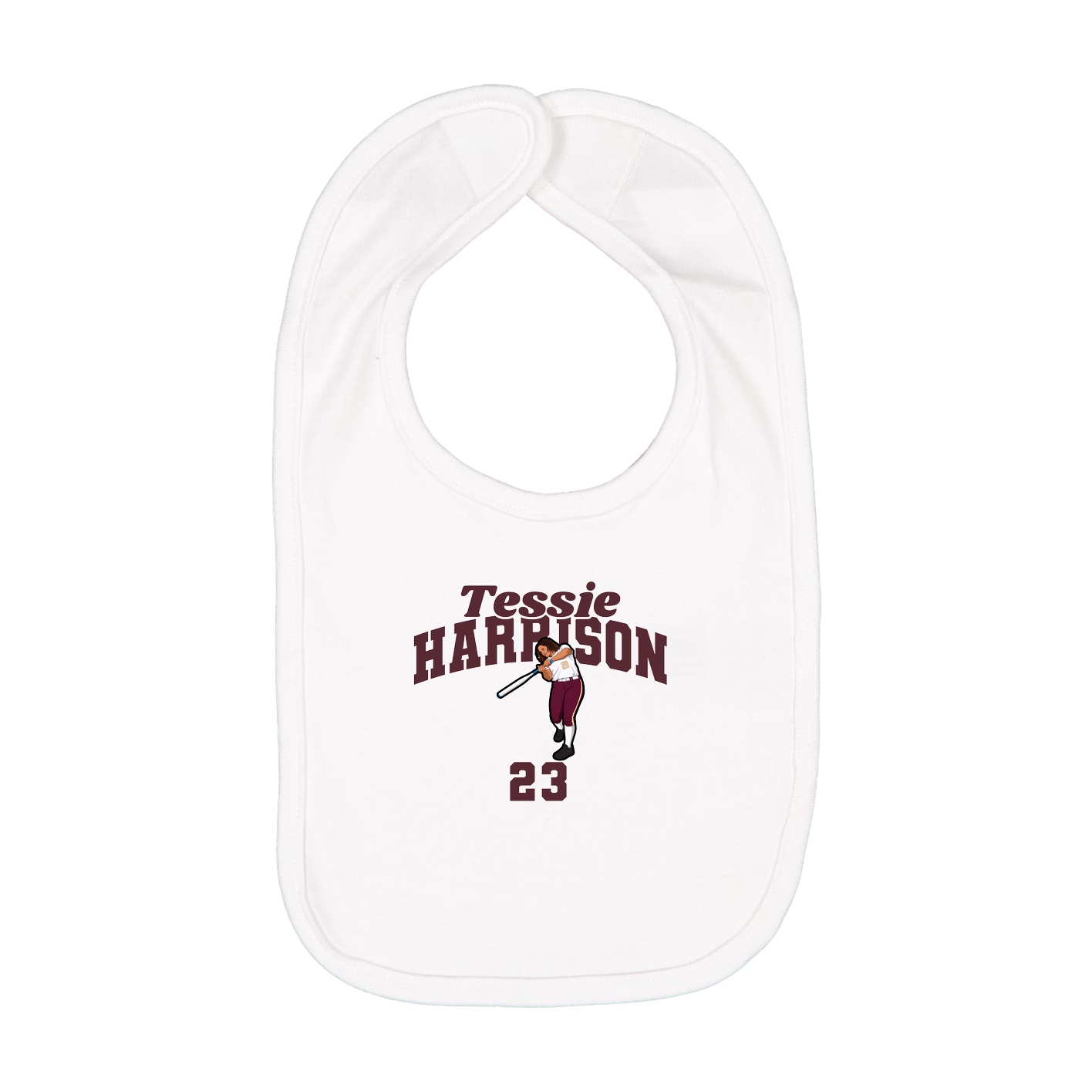 Infant Bib — Signature Arch in White