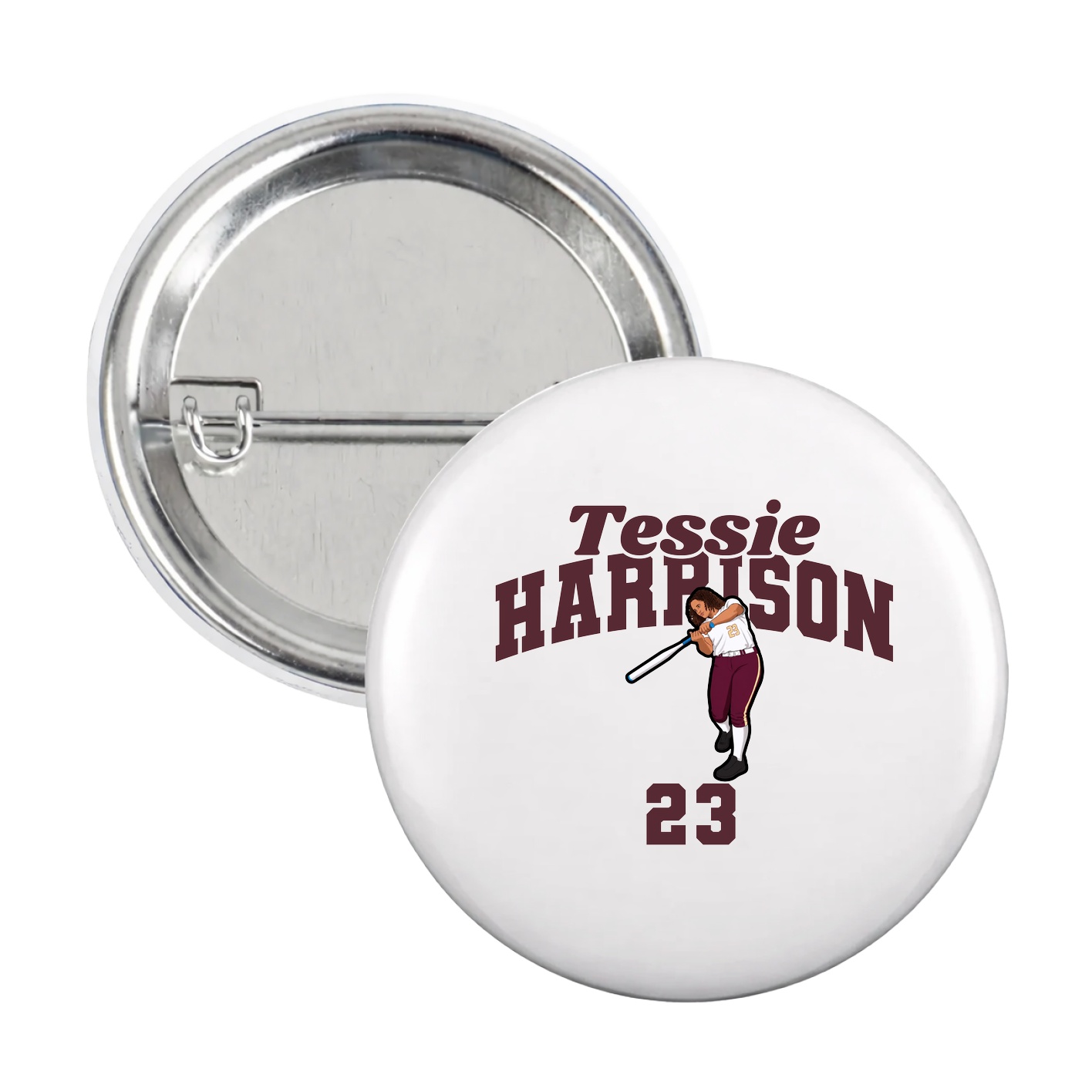 Game Day Button — Signature Arch in White
