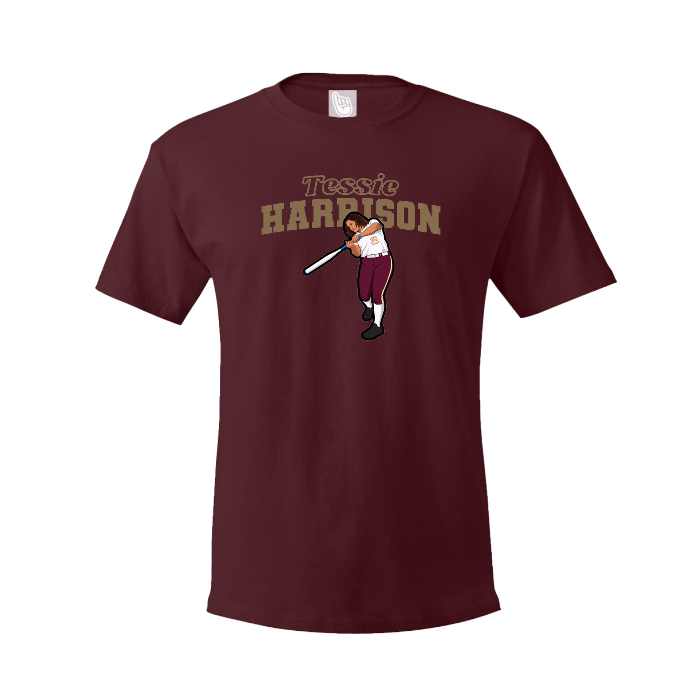 Tee — Name Arch in Maroon