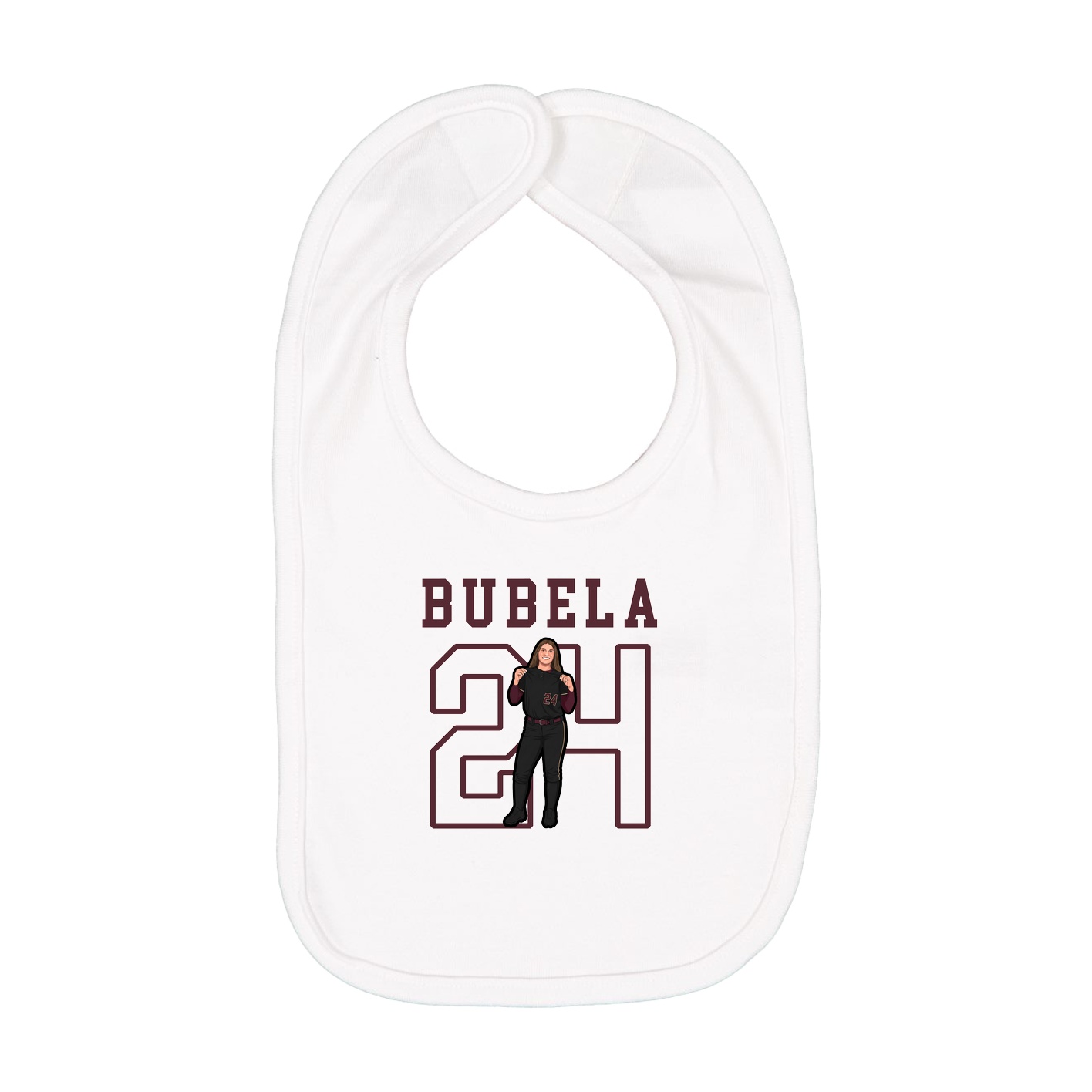 Infant Bib — Shirsey in White