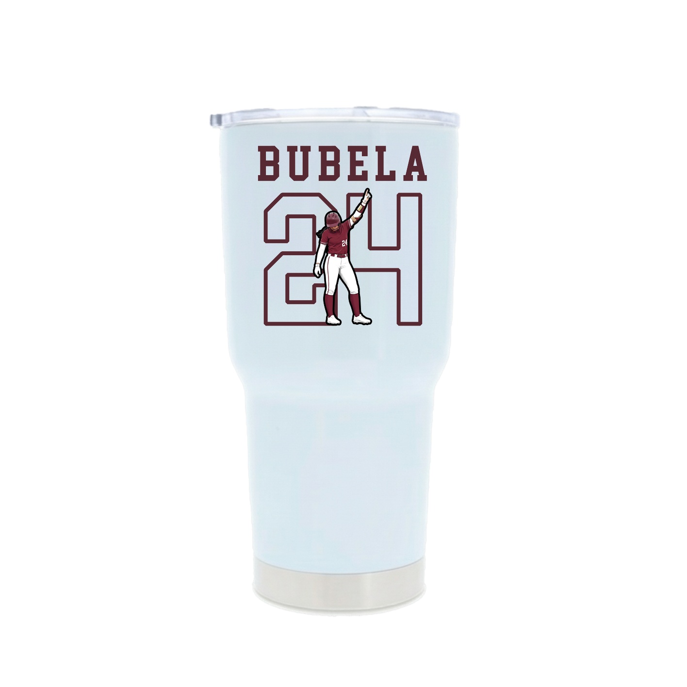 30oz Stainless Steel Tumbler — Shirsey in White