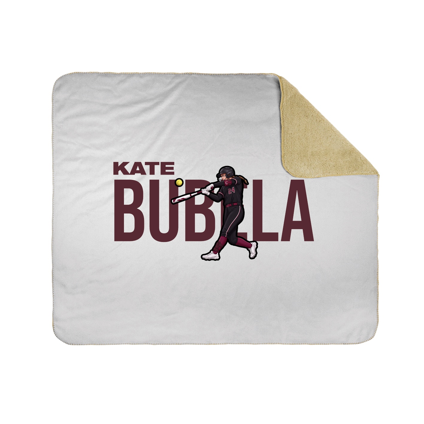 Throw Blanket — Player Name in White
