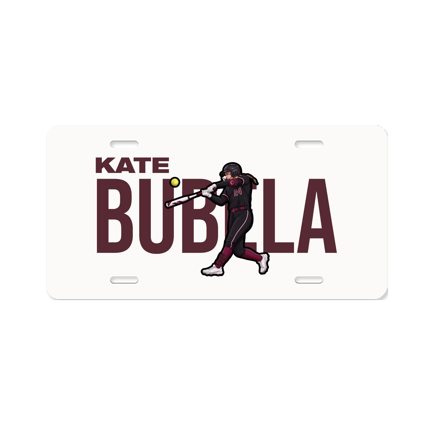 License Plate — Player Name in Classic