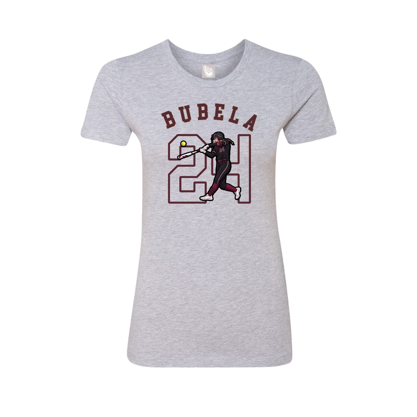 Fitted Women's Tee — Shirsey Arch in Grey