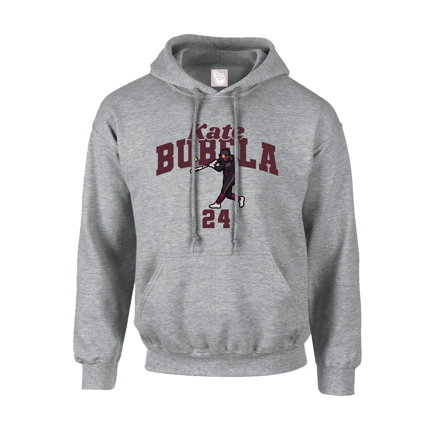 Youth Hoodie — Signature Arch in Grey