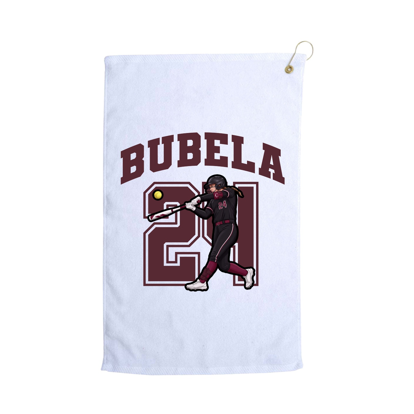 Golf Towel — Number in White