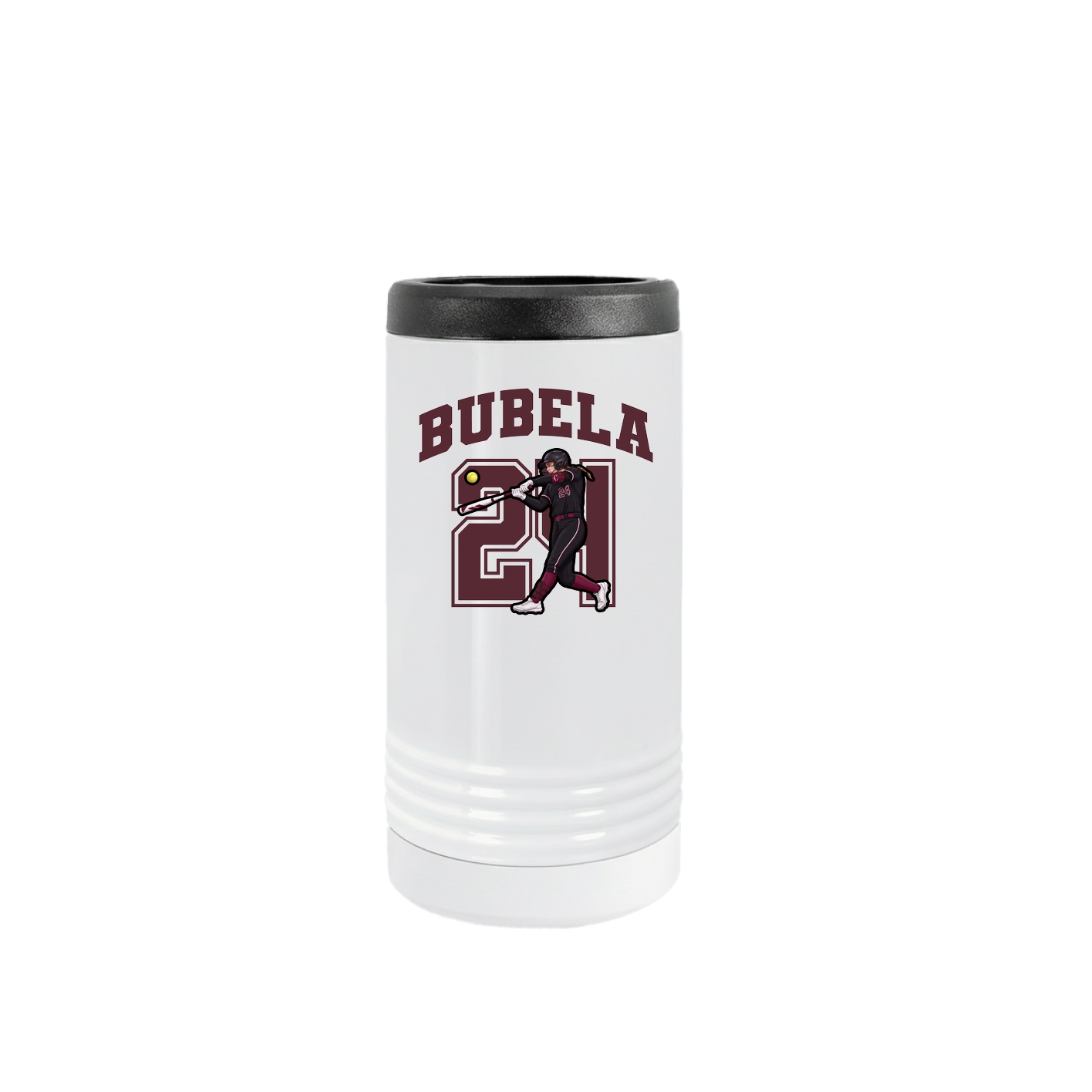 Slim Beverage Holder — Number in White