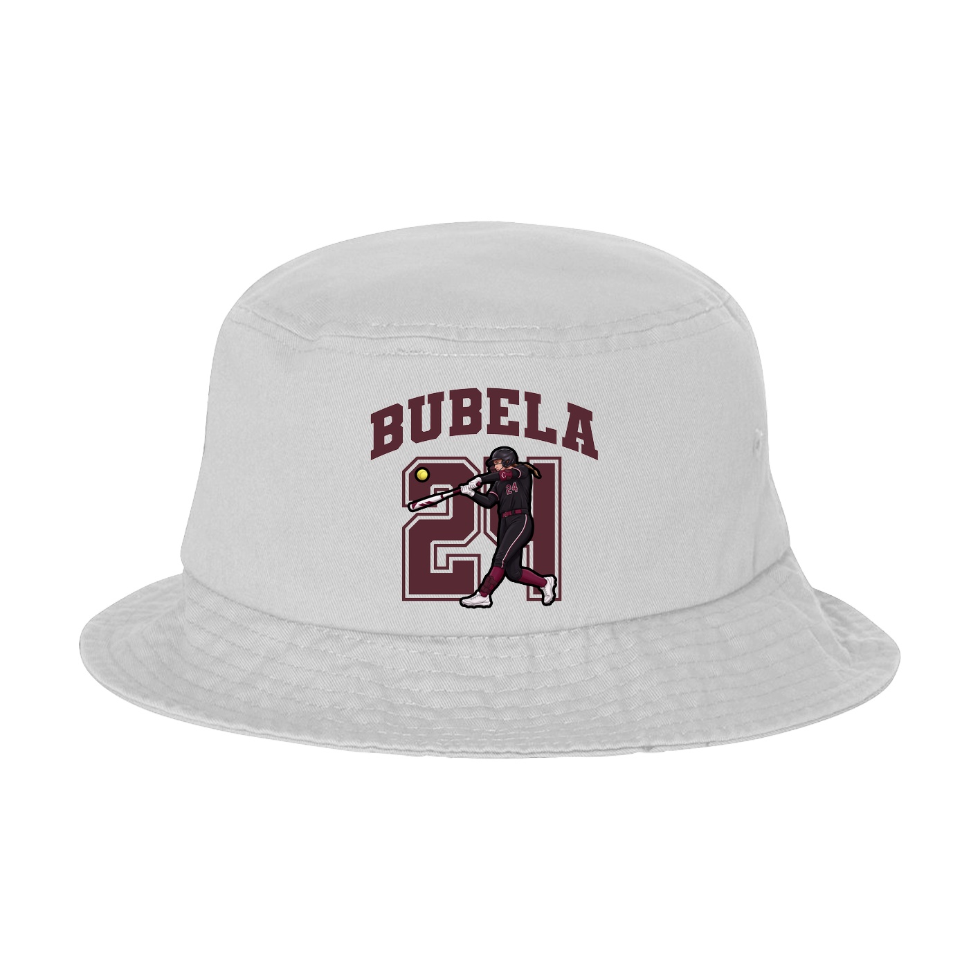 Bucket Cap — Number in White