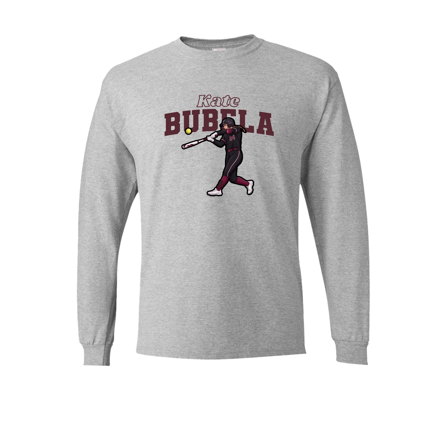 Long Sleeve Tee — Name Arch in Grey