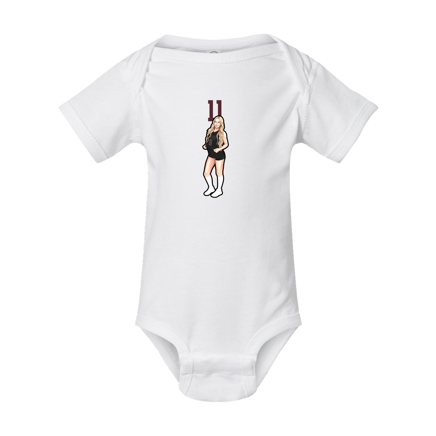 Baby Onesie — Number Top in White