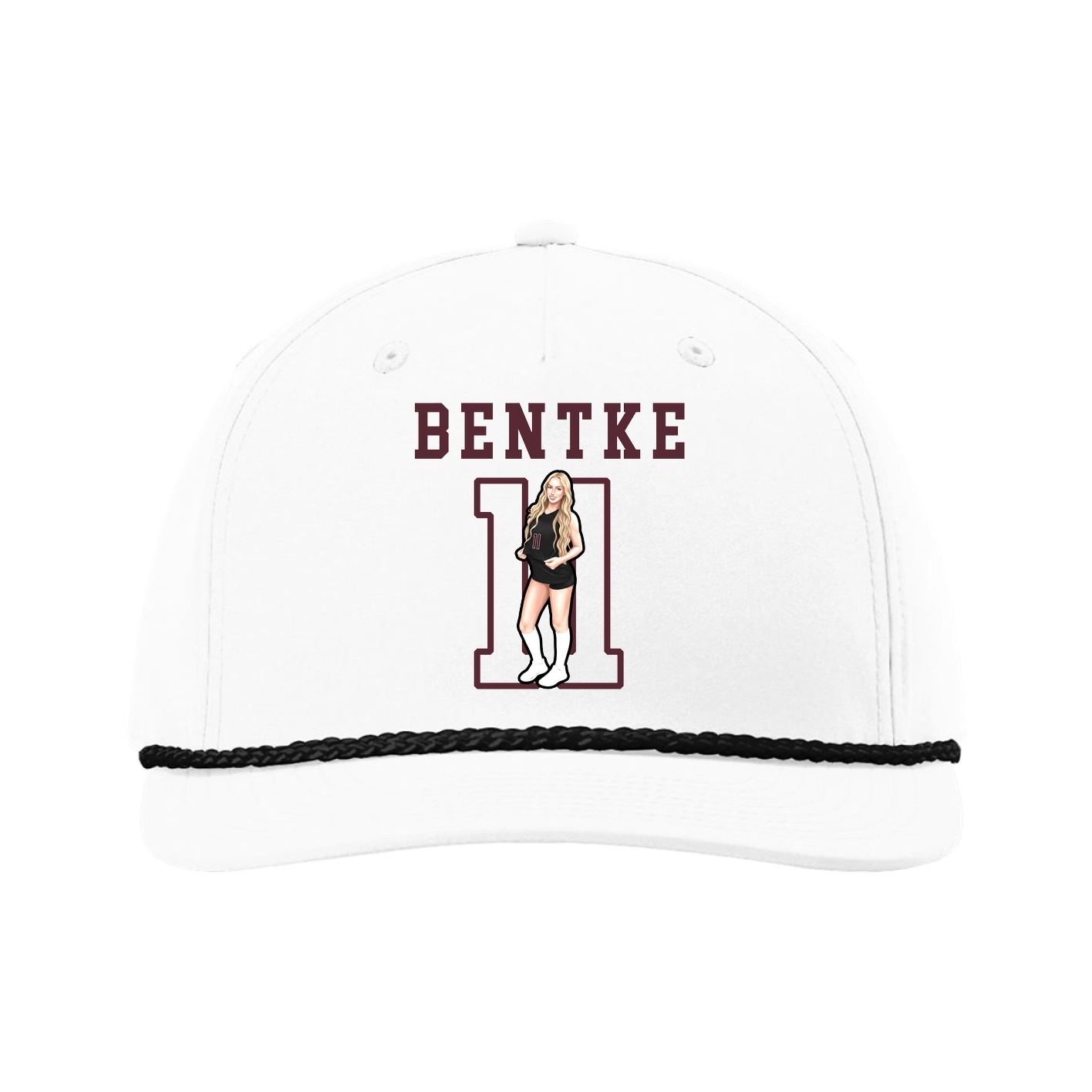 Five-Panel Classic Rope Cap — Shirsey in White