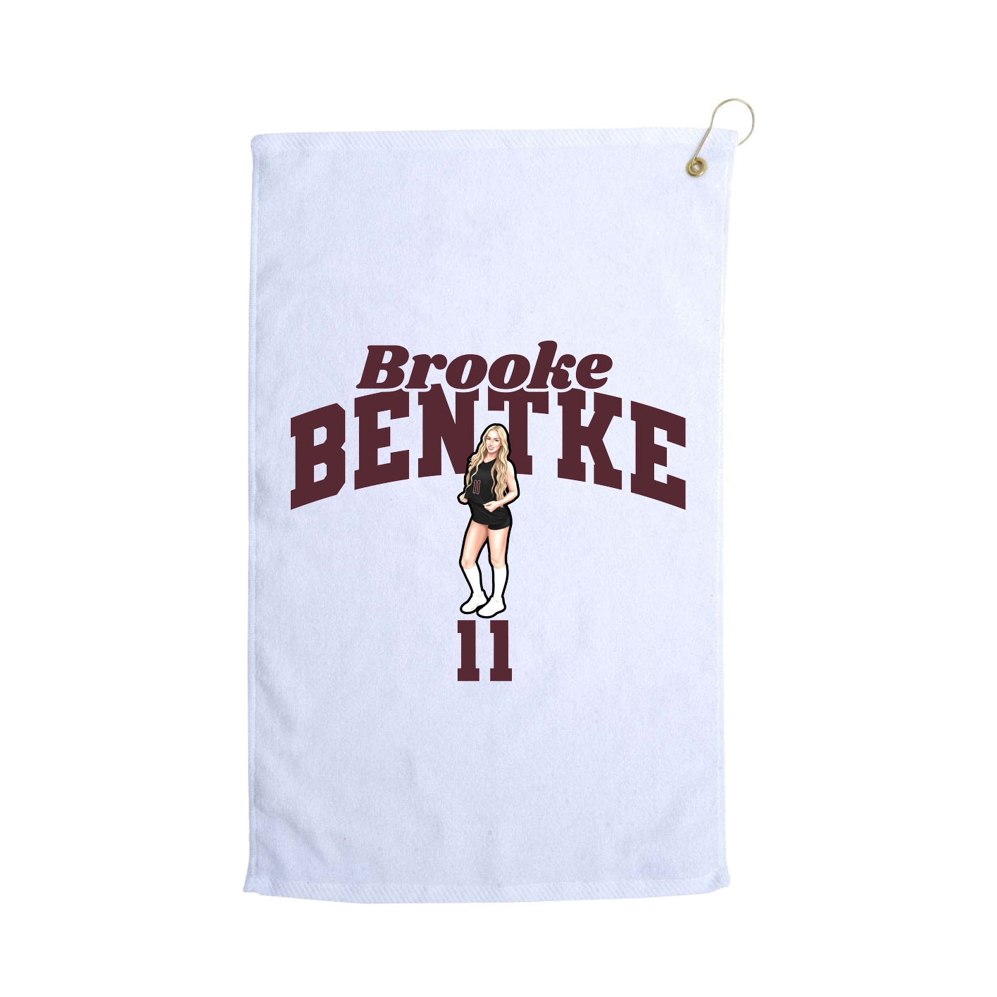 Golf Towel — Signature Arch in White