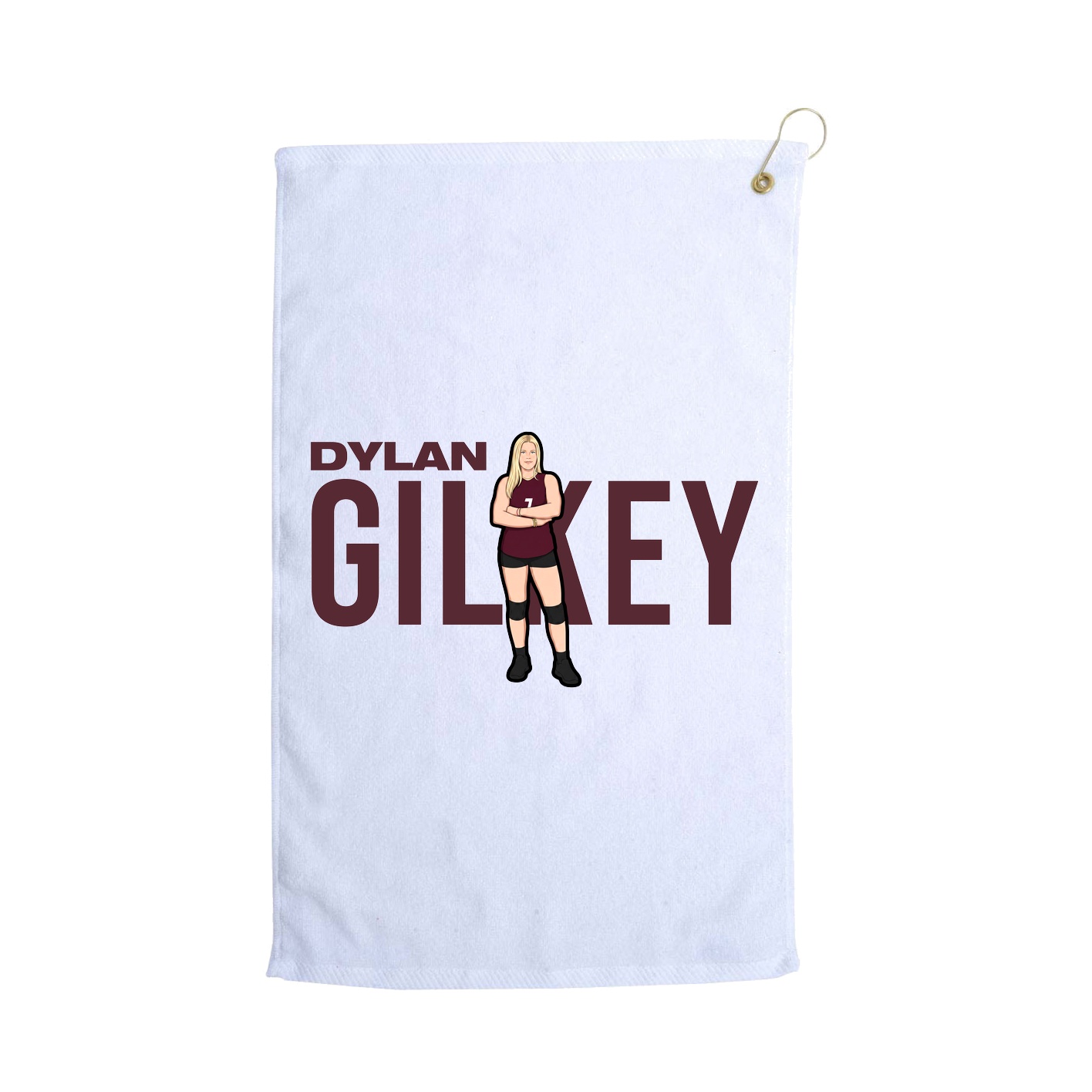 Golf Towel — Player Name in White