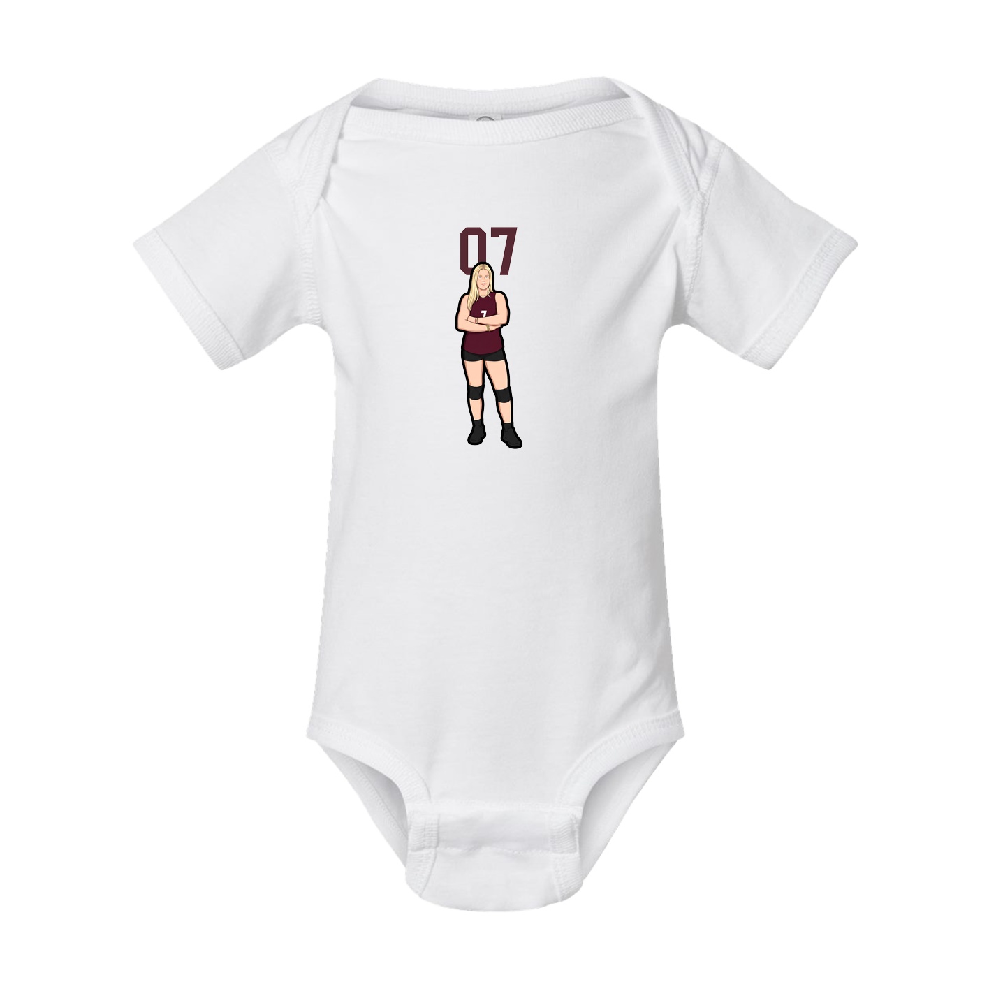 Baby Onesie — Number Top in White