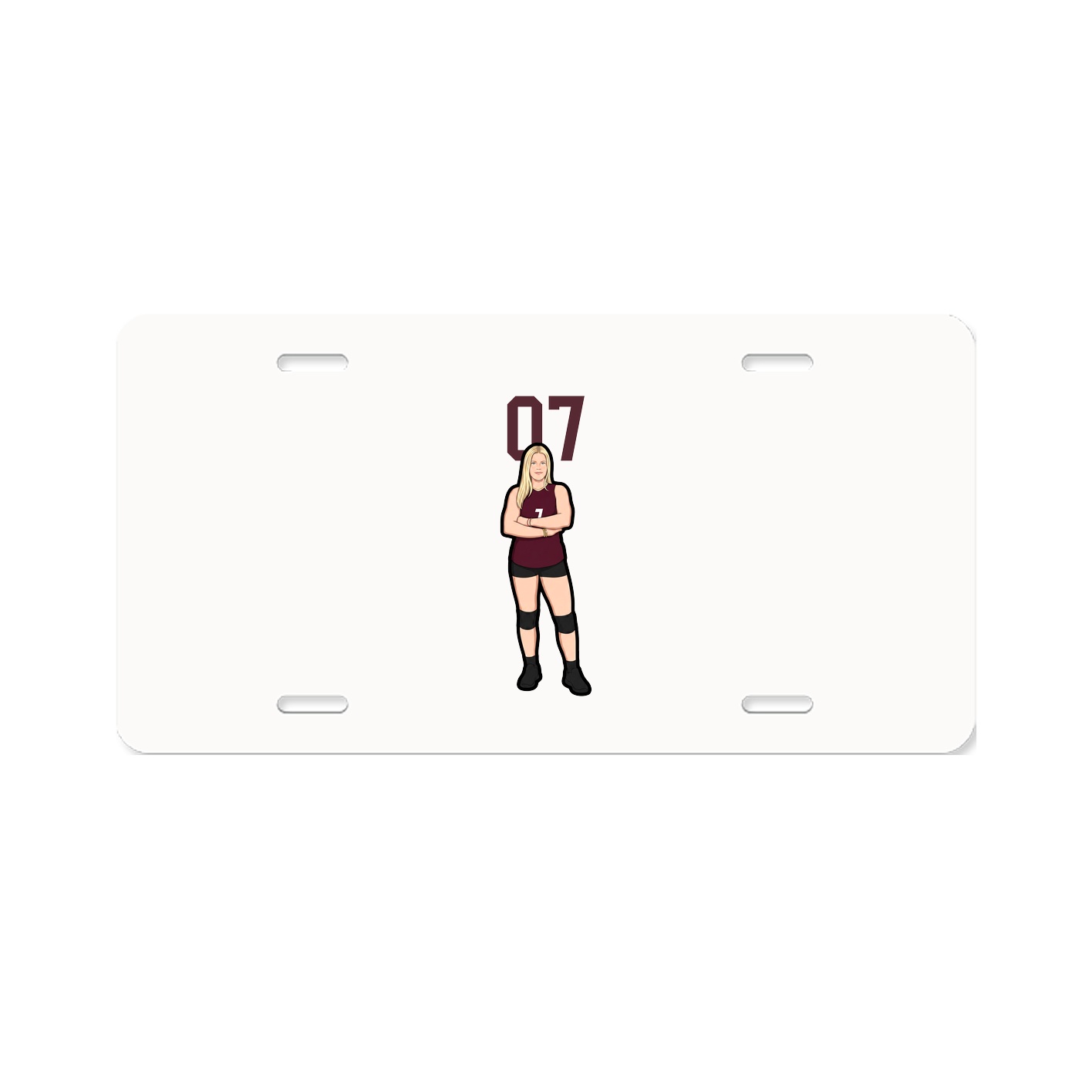 License Plate — Number Top in Classic