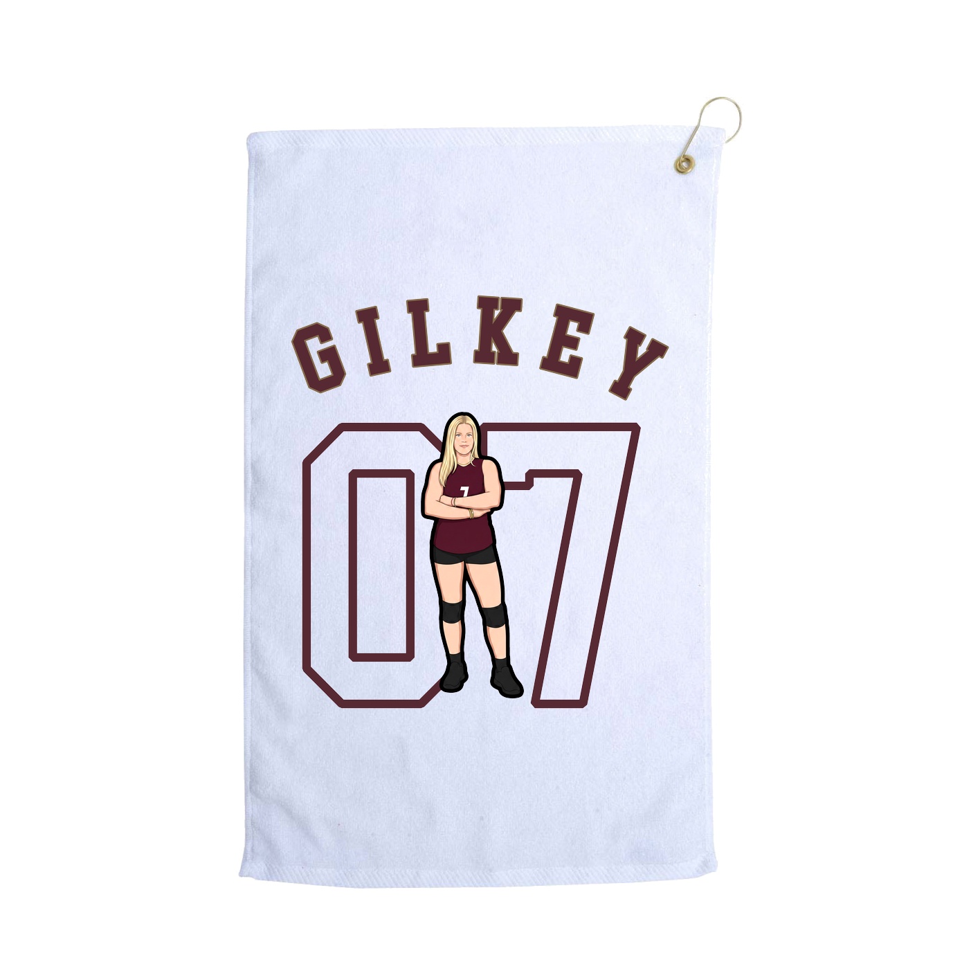 Golf Towel — Shirsey Arch in White