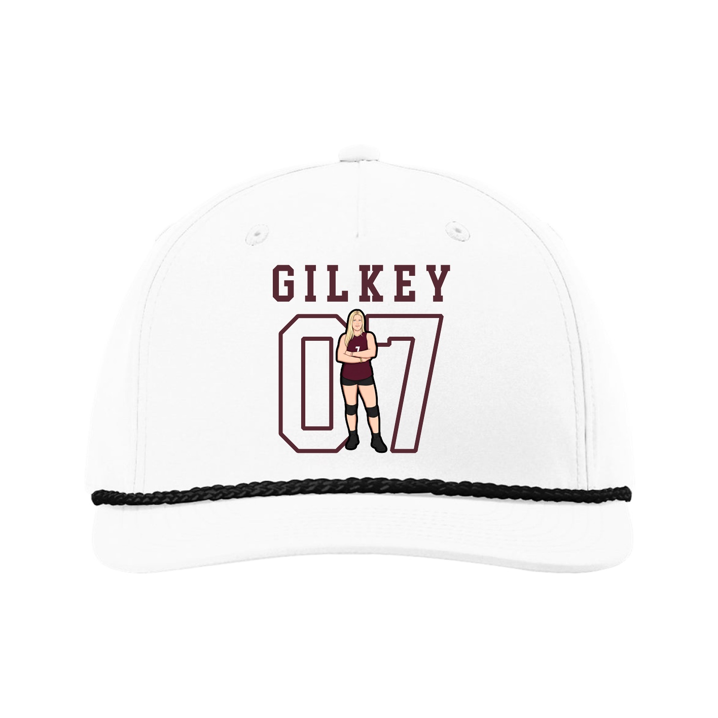 Five-Panel Classic Rope Cap — Shirsey in White