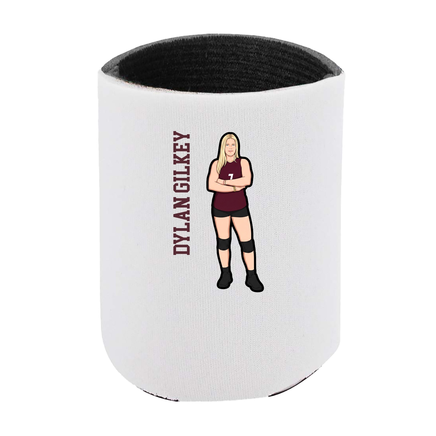 Can Holder — Name Vertical in White