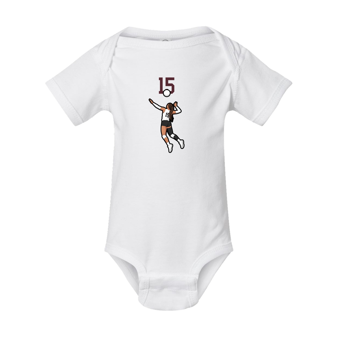 Baby Onesie — Number Top in White