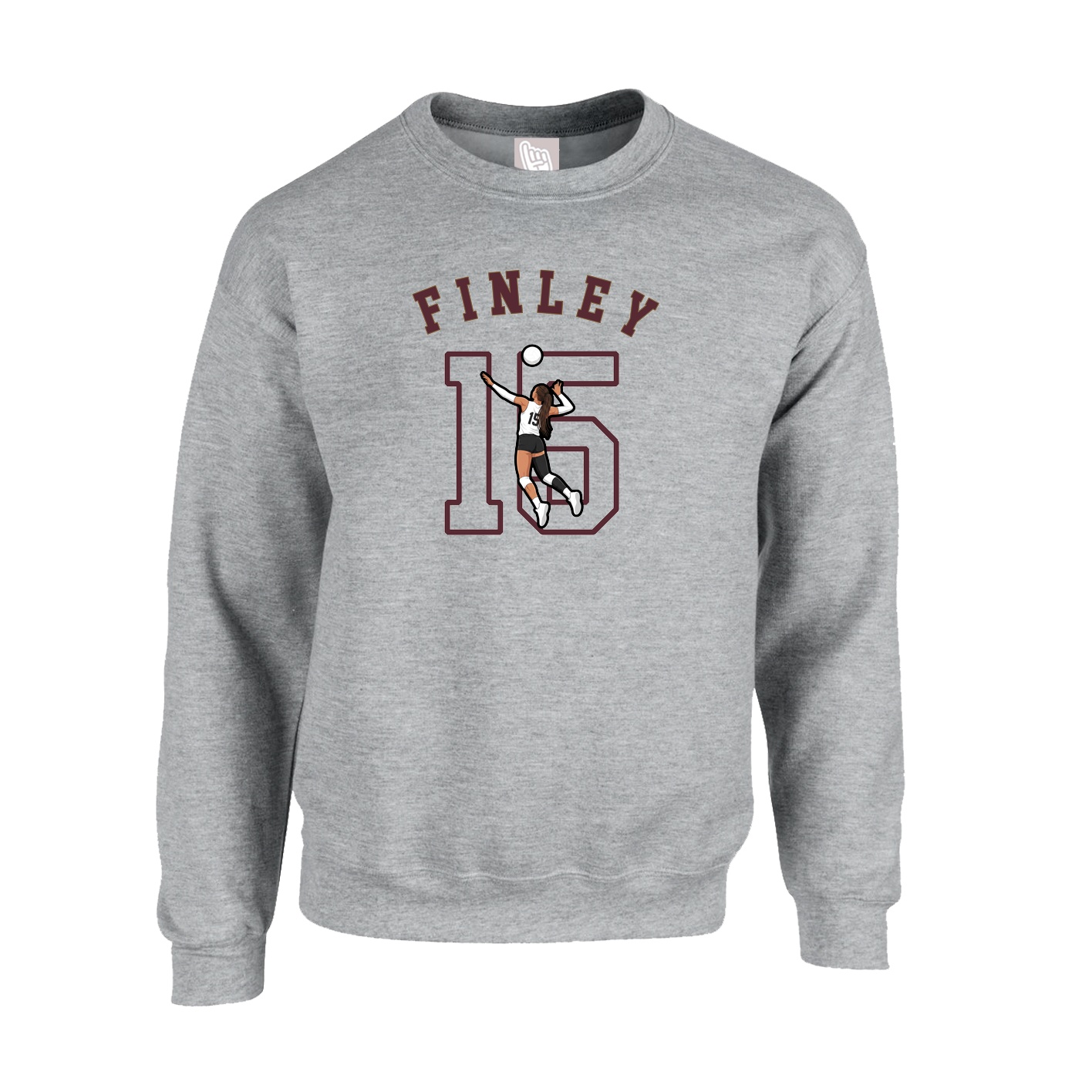Fleece Crew — Shirsey Arch in Grey