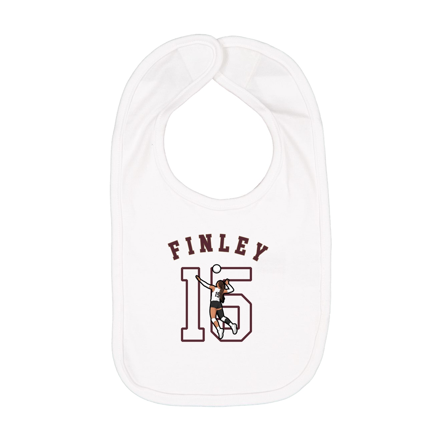 Infant Bib — Shirsey Arch in White